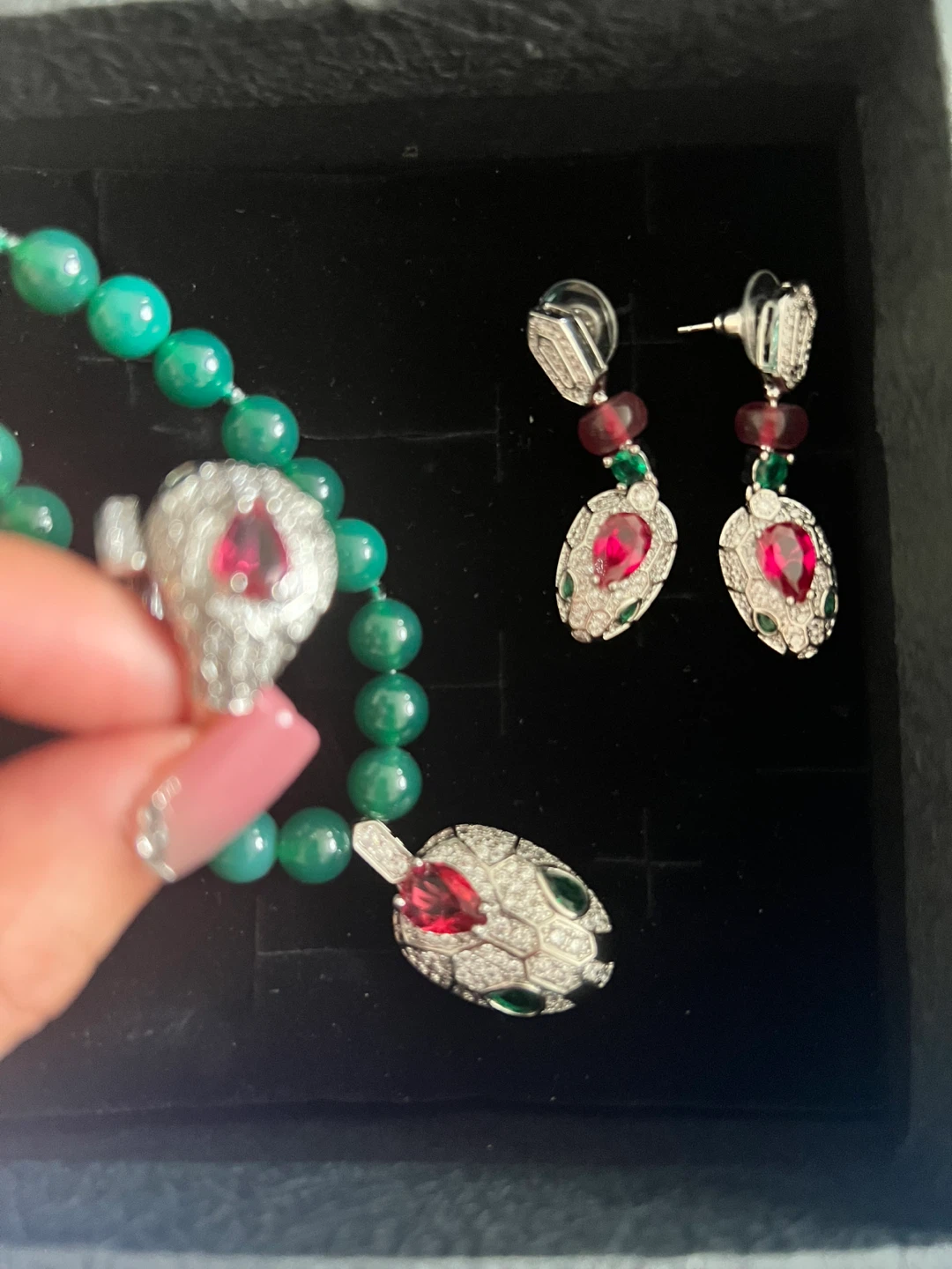 Serpent Bracelet and Earrings Set