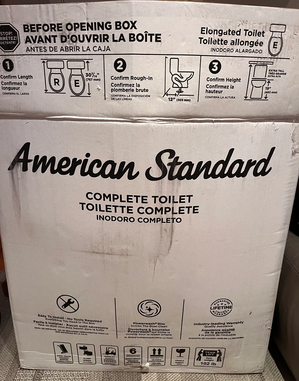 American Standard Elevation Elongated Toilet - White - photo 2