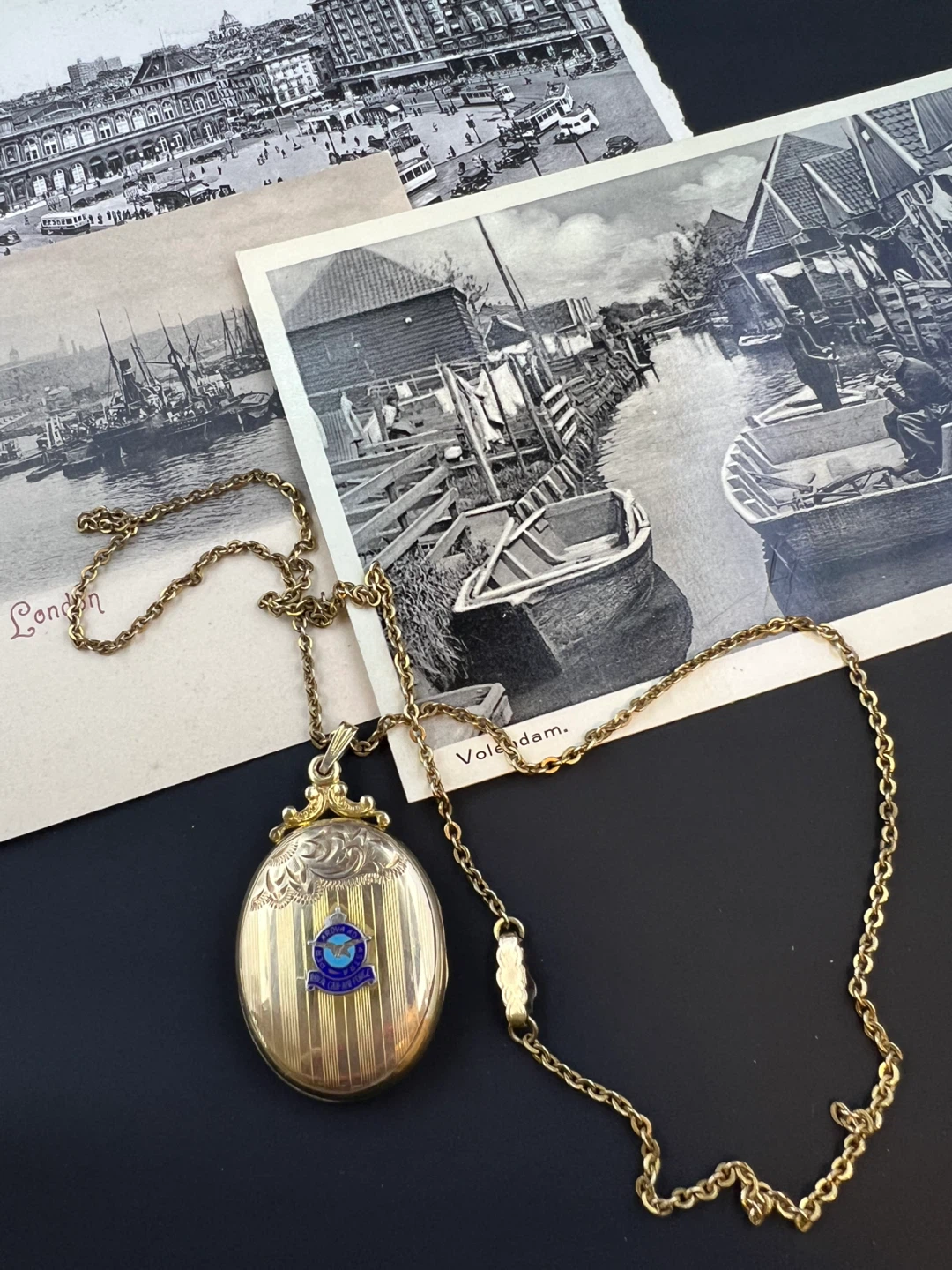 Vintage RCAF Gold-Filled Sweetheart Locket & Chain