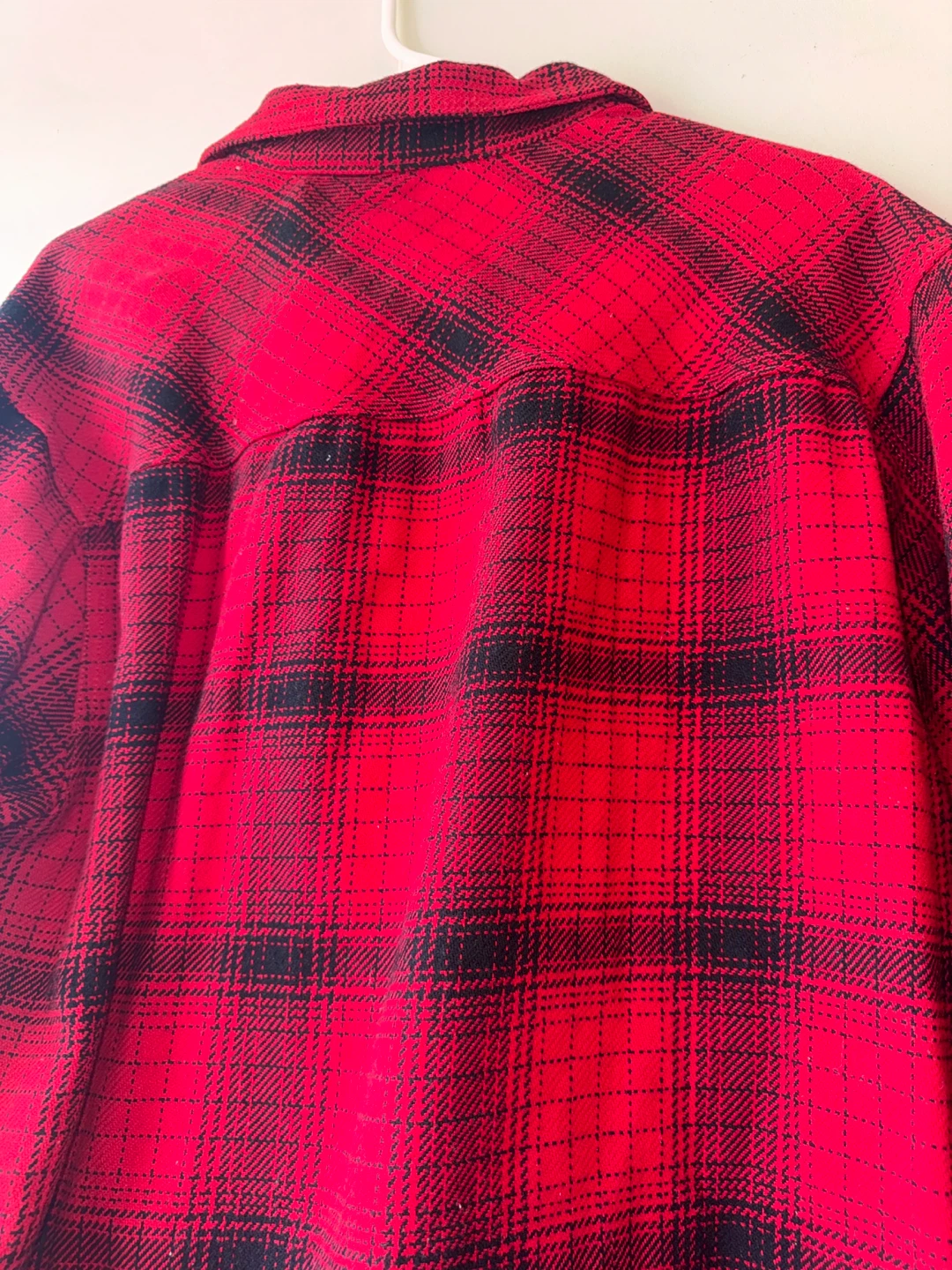 Red and Black Plaid Shacket - Size L - photo 3