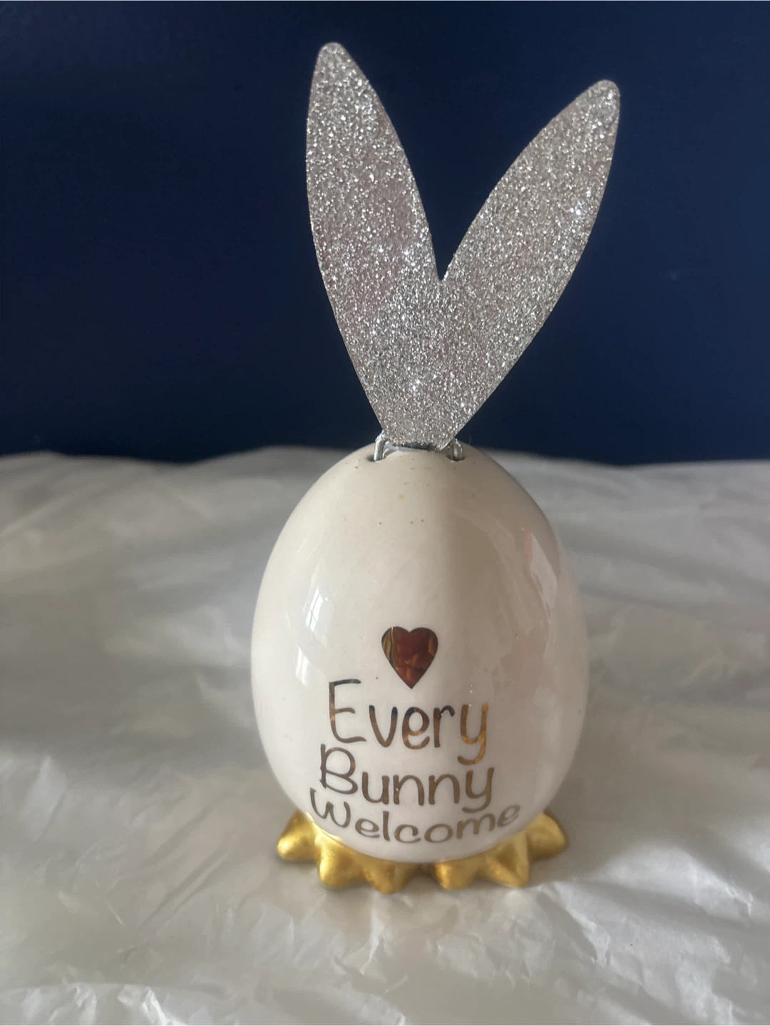 Decorative Easter Egg with Bunny Ears