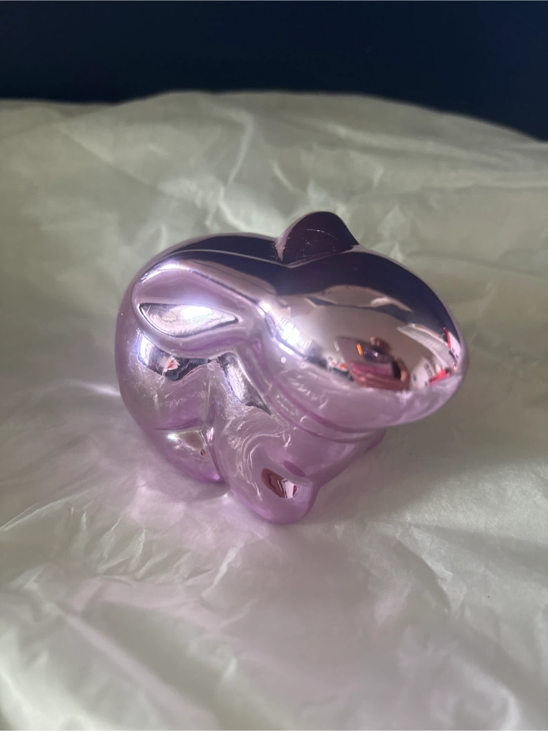 Purple Bunny Figurine