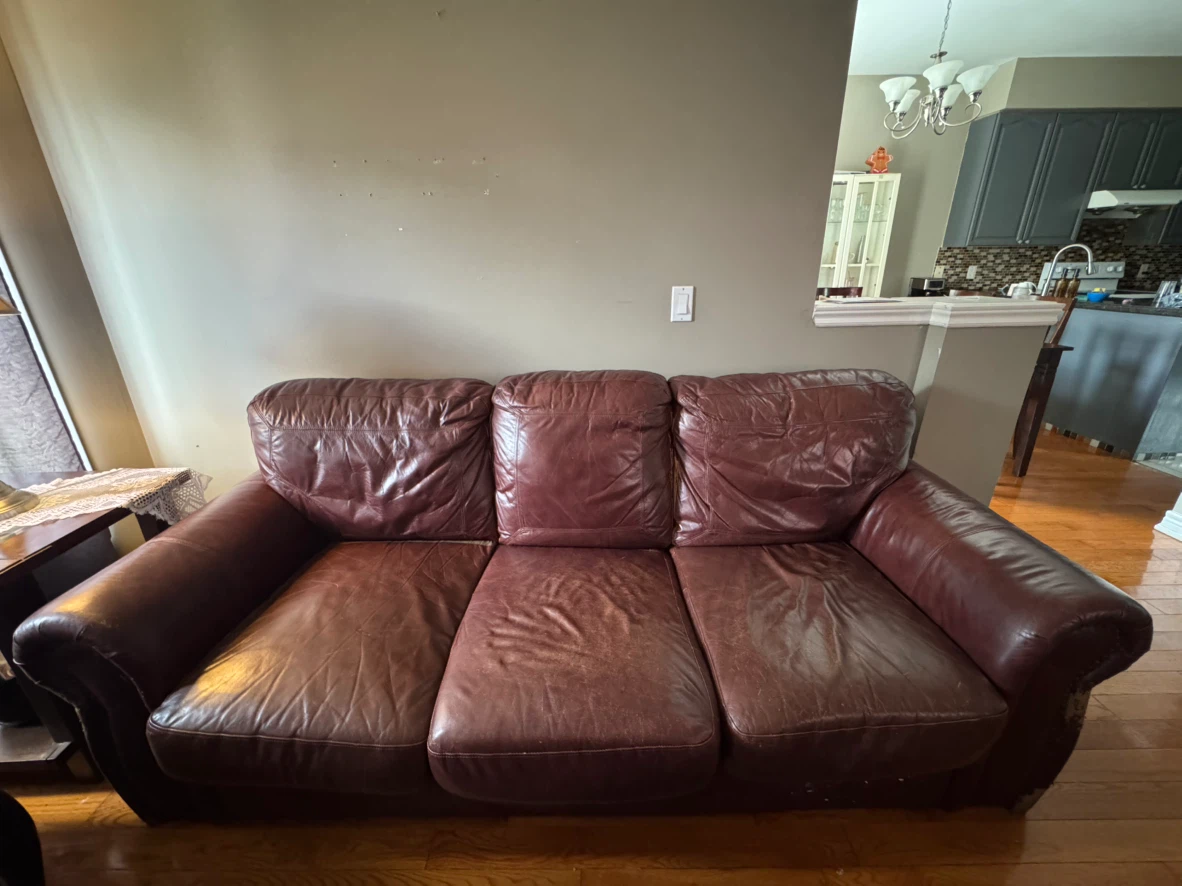 Brown Leather Sofa