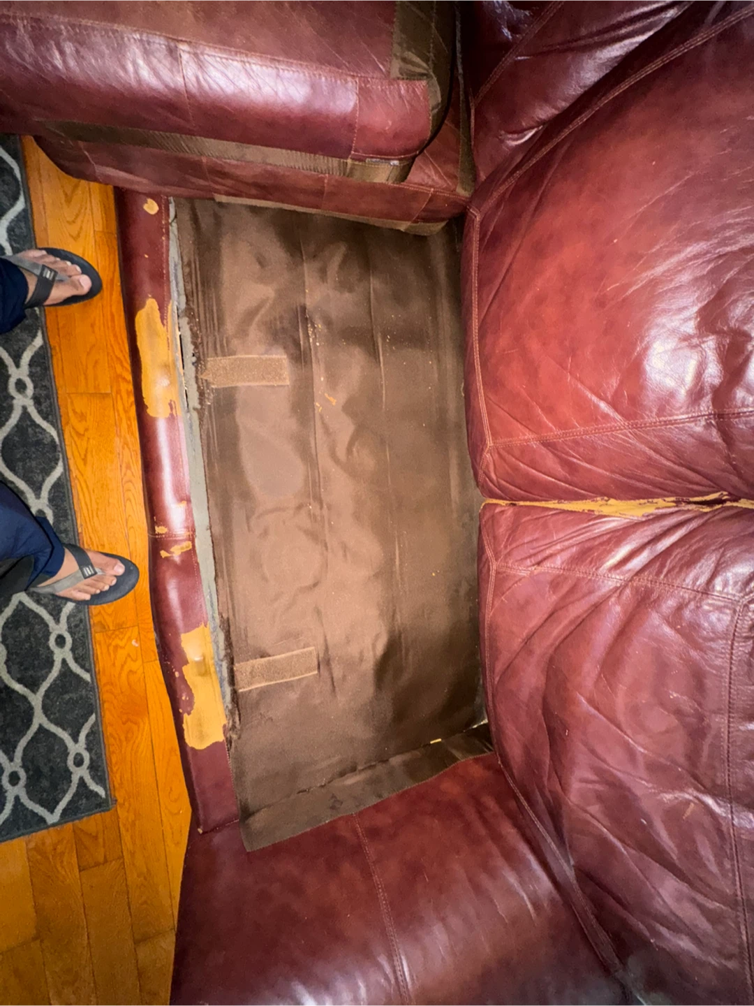 Brown Leather Sofa - photo 4
