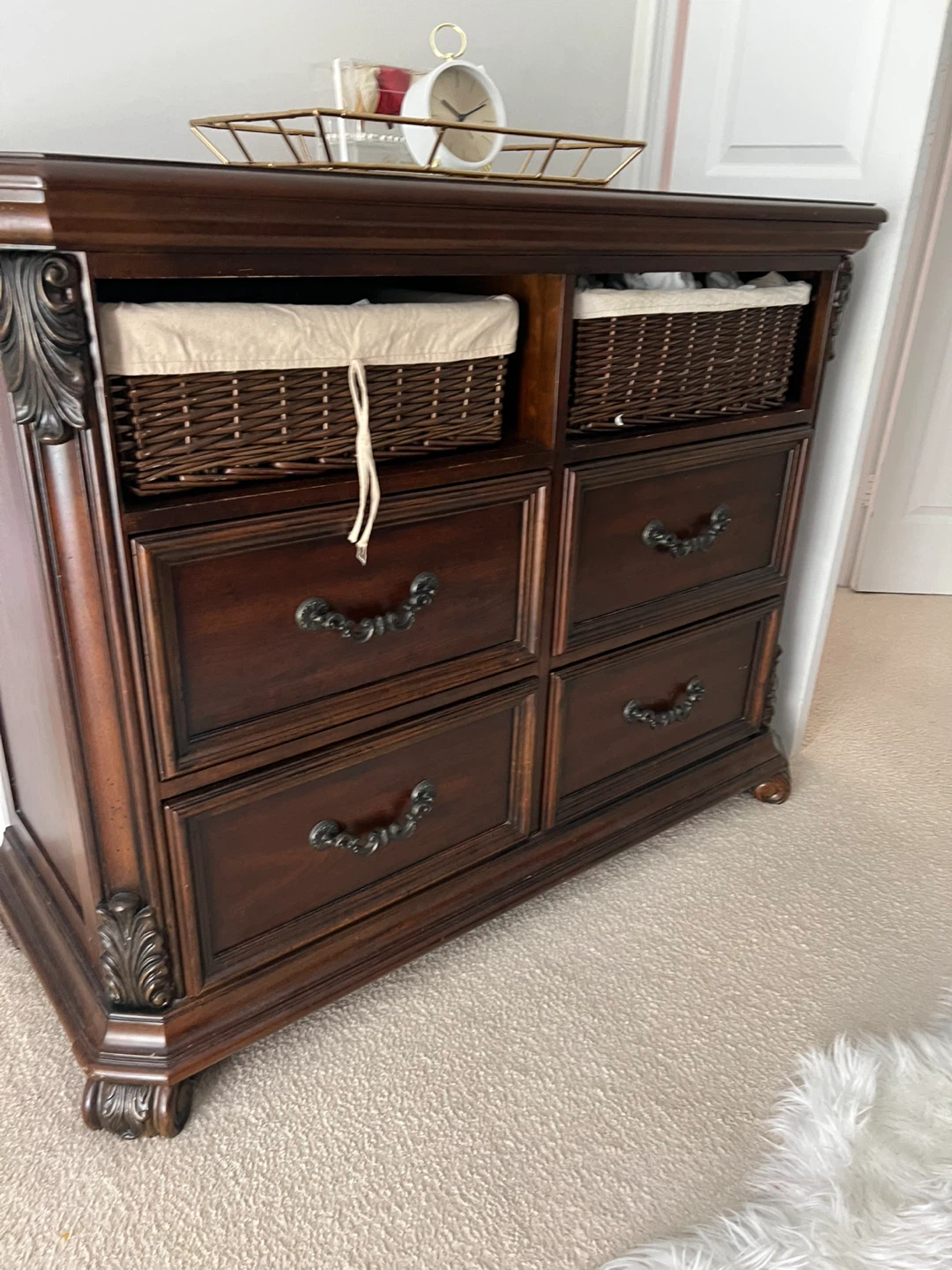 Dark Wood Dresser and Nightstand Set - photo 2