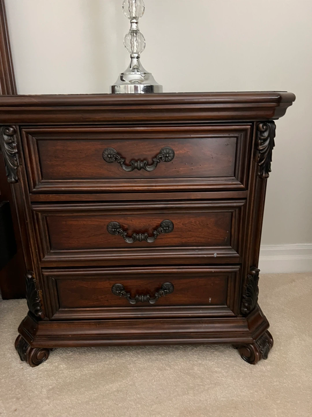 Dark Wood Dresser and Nightstand Set - photo 4