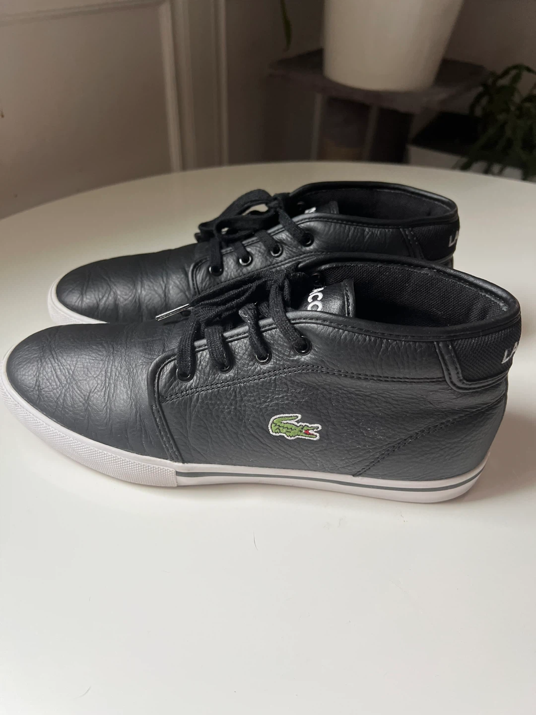 Lacoste Black Mid-Top Sneakers