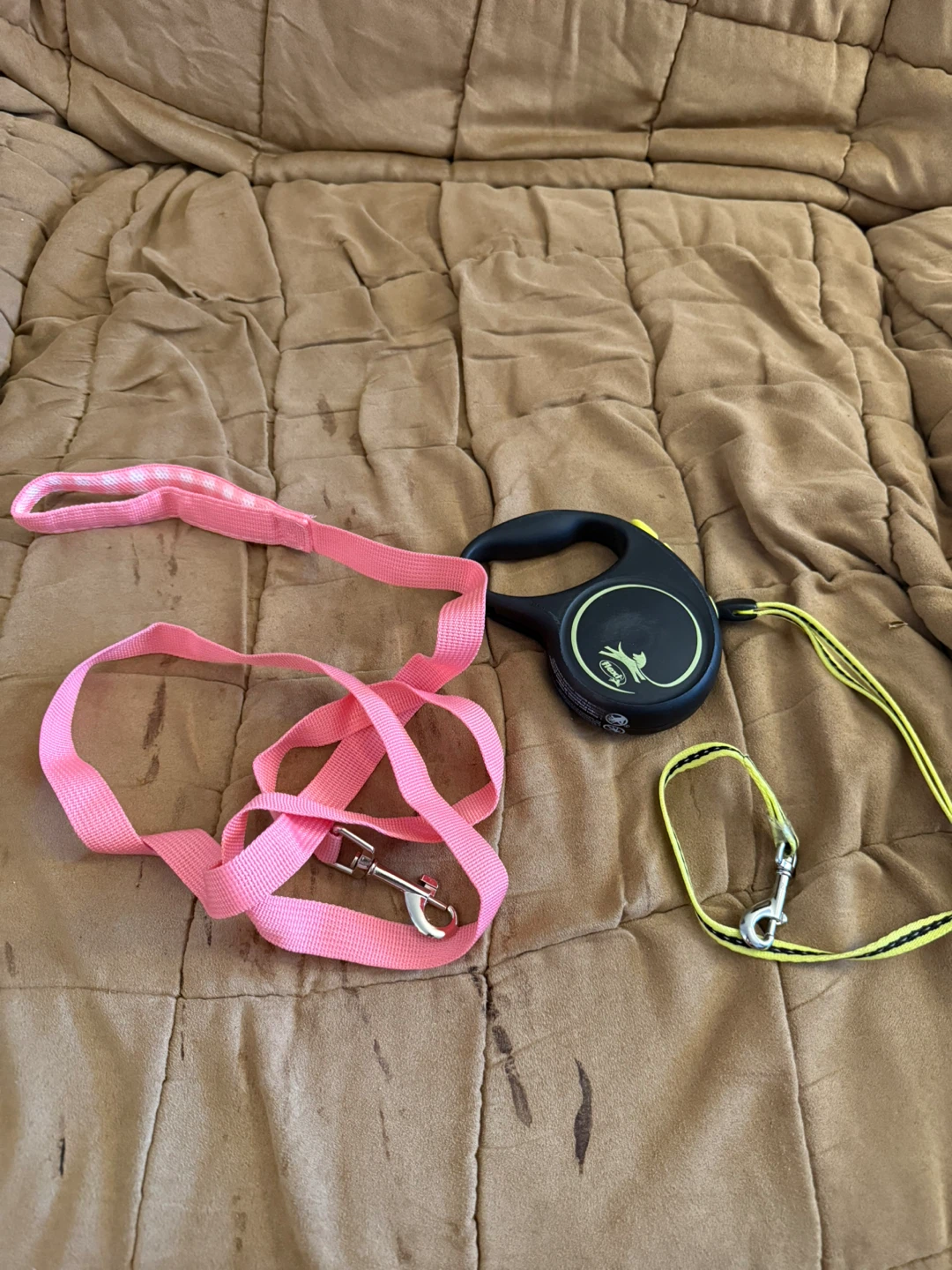 Flexi Retractable Dog Leash & Pink Dog Leash Set