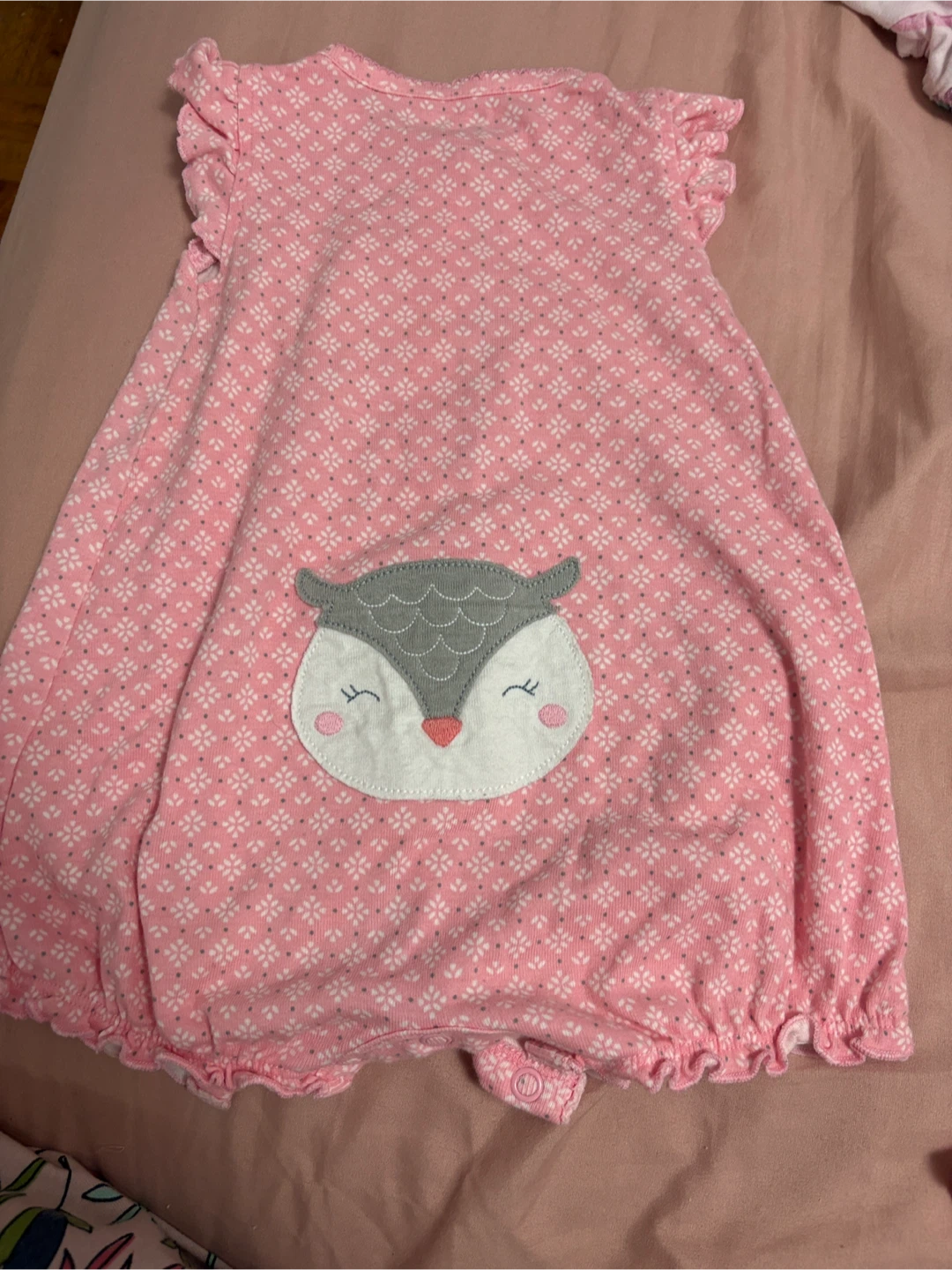 Baby Girl's Pink Owl Romper (3-6 M) - photo 2