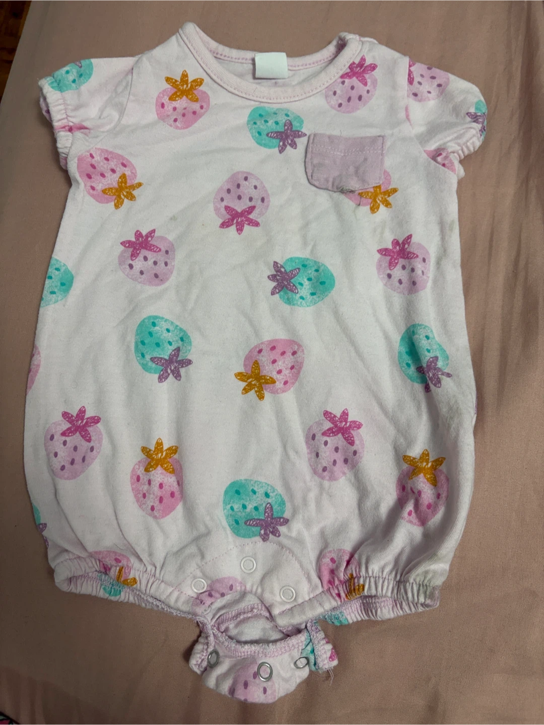 Baby Girl's Strawberry Romper ( 3-6 M)