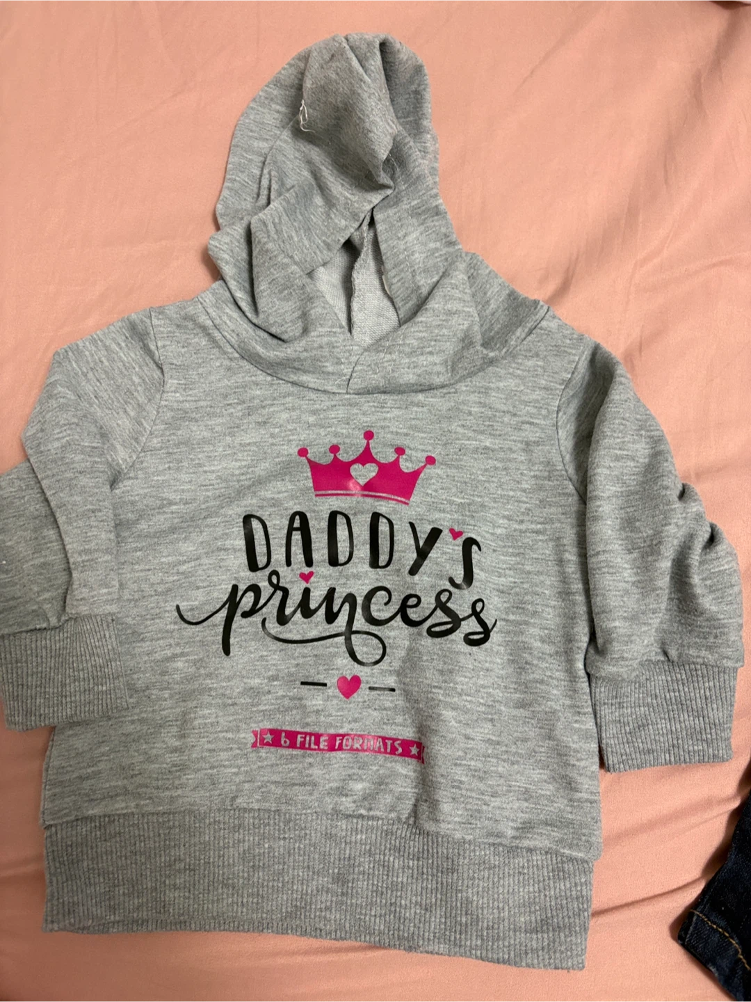 Grey "Daddy's Princess" Hoodie (3-6)