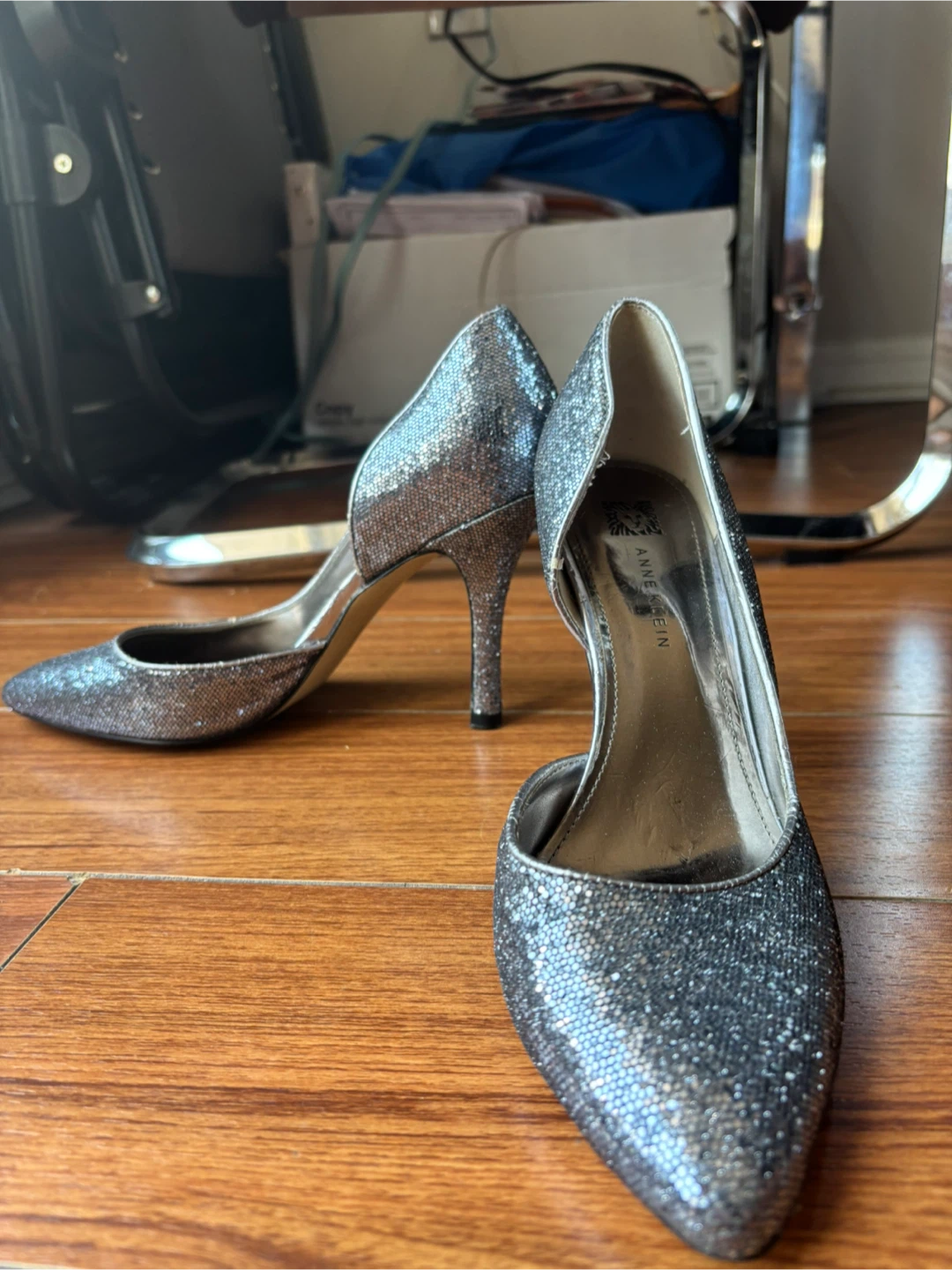Anne Klein Sparkly Silver Heels - photo 2