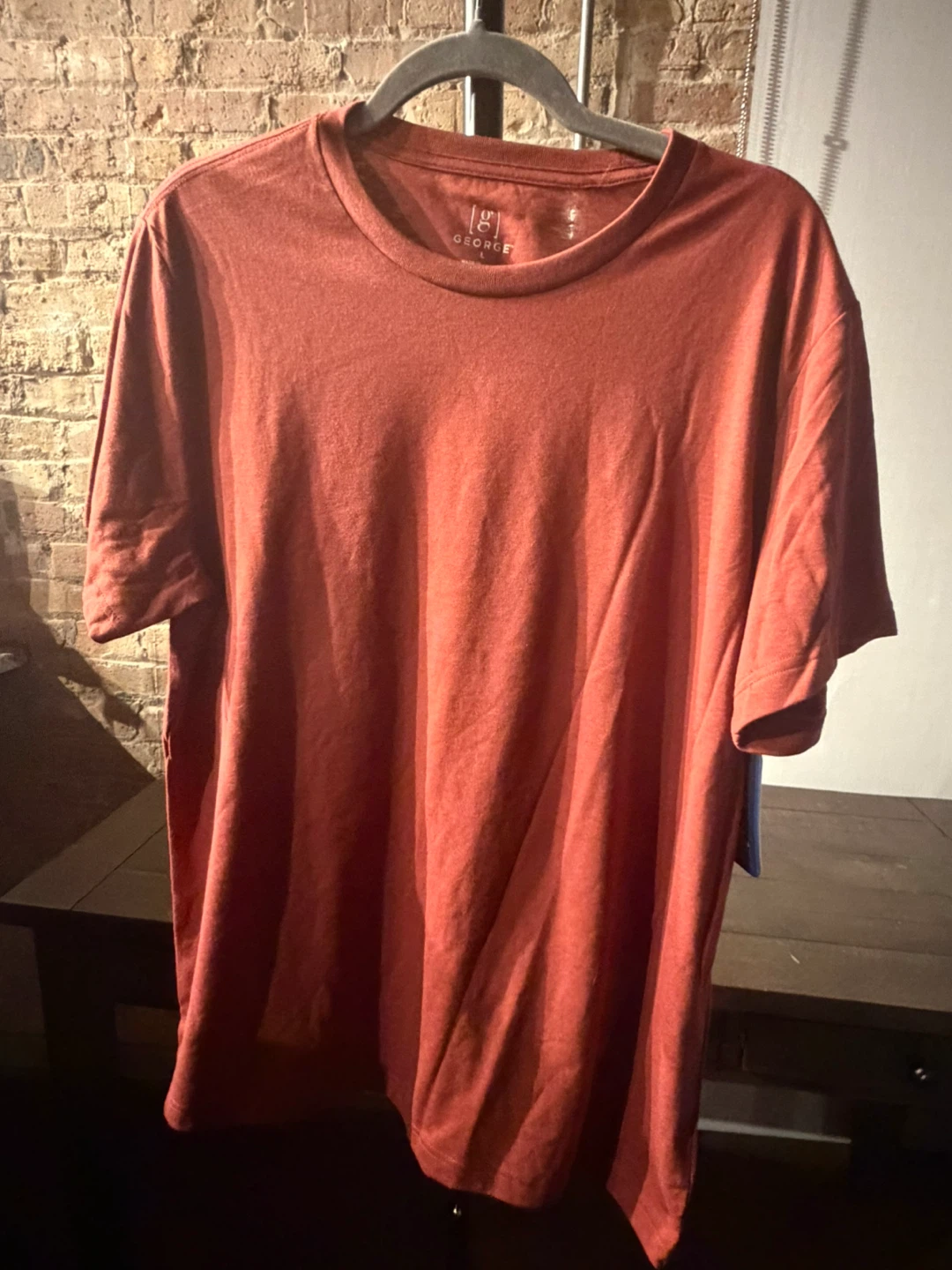 George SS Crew Tee - Men's Large - Rusty Nail