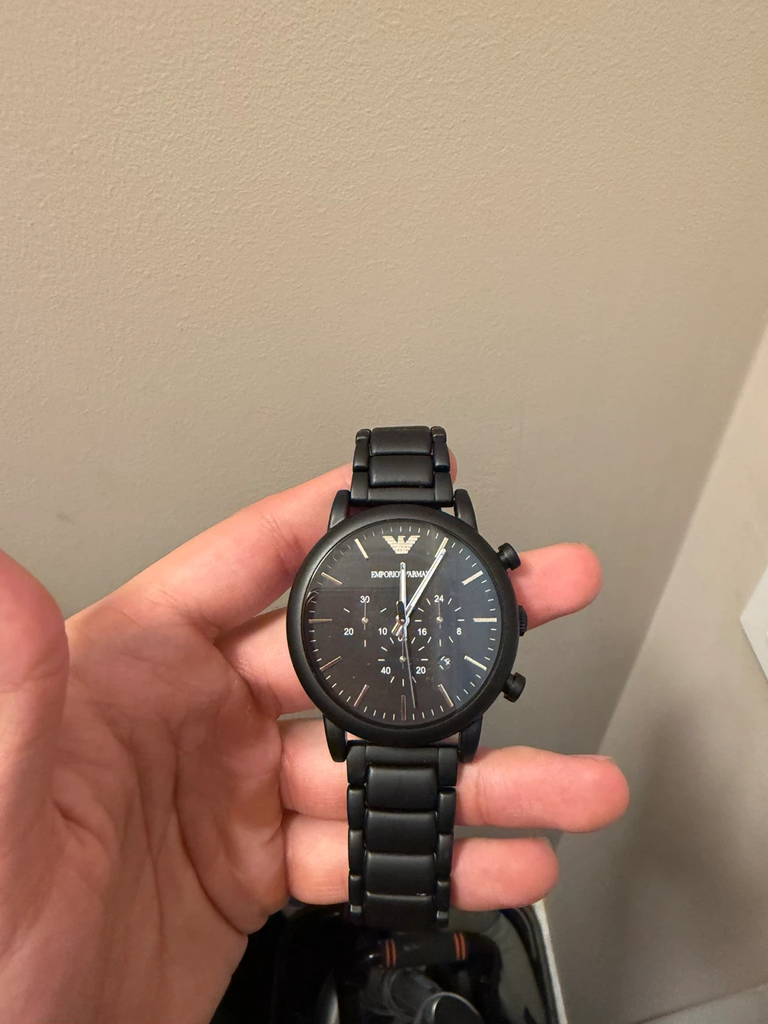 Emporio Armani Black Chronograph Watch