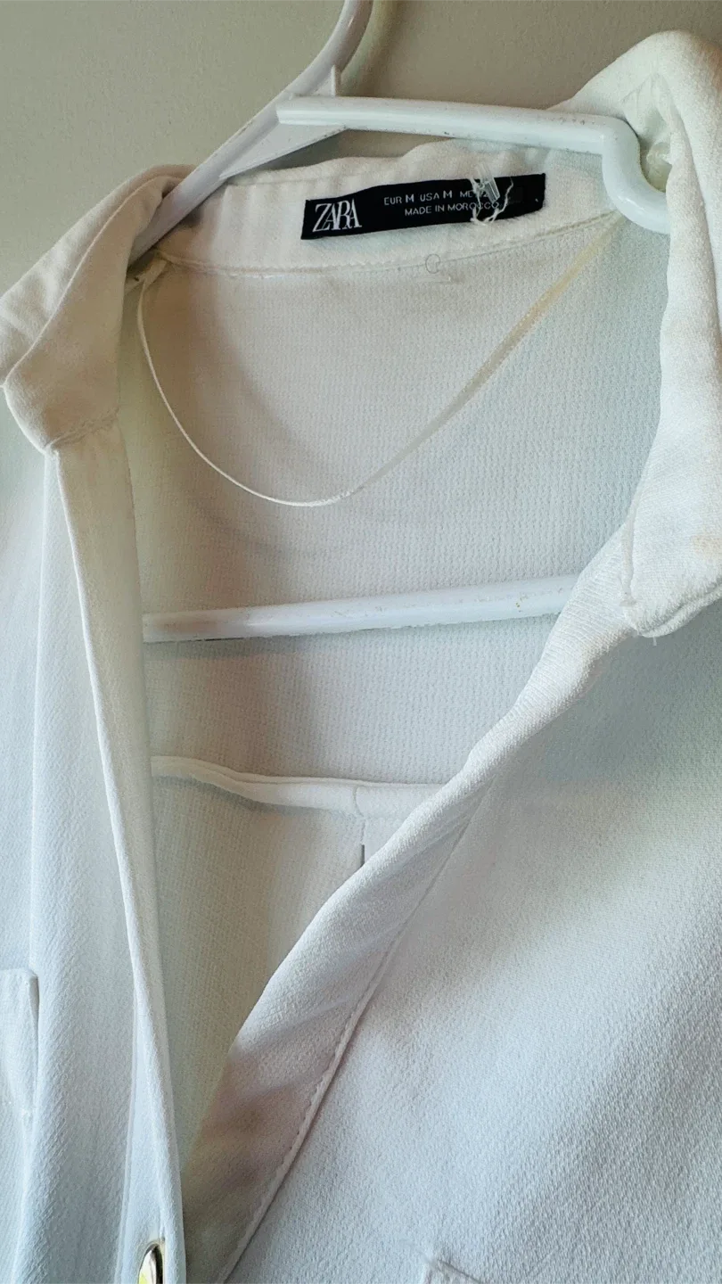 ZARA White Button-Up Maxi Dress - photo 4
