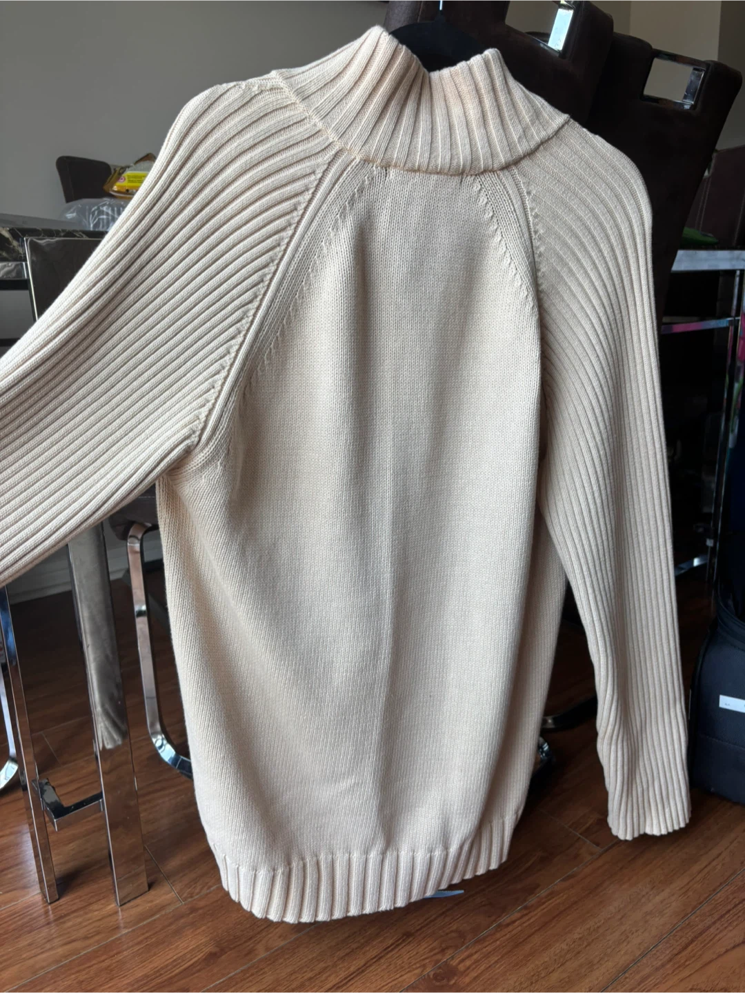 RW & CO. Beige Zip-Up Sweater - photo 3
