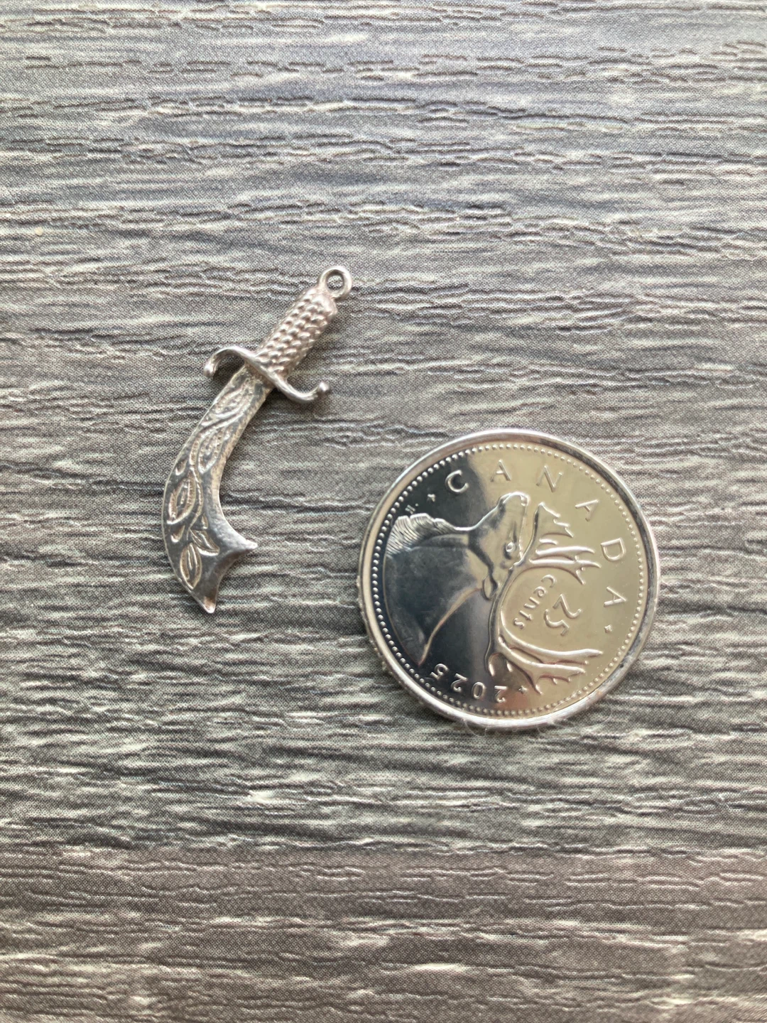 Sterling Silver Dagger Charm Pendant