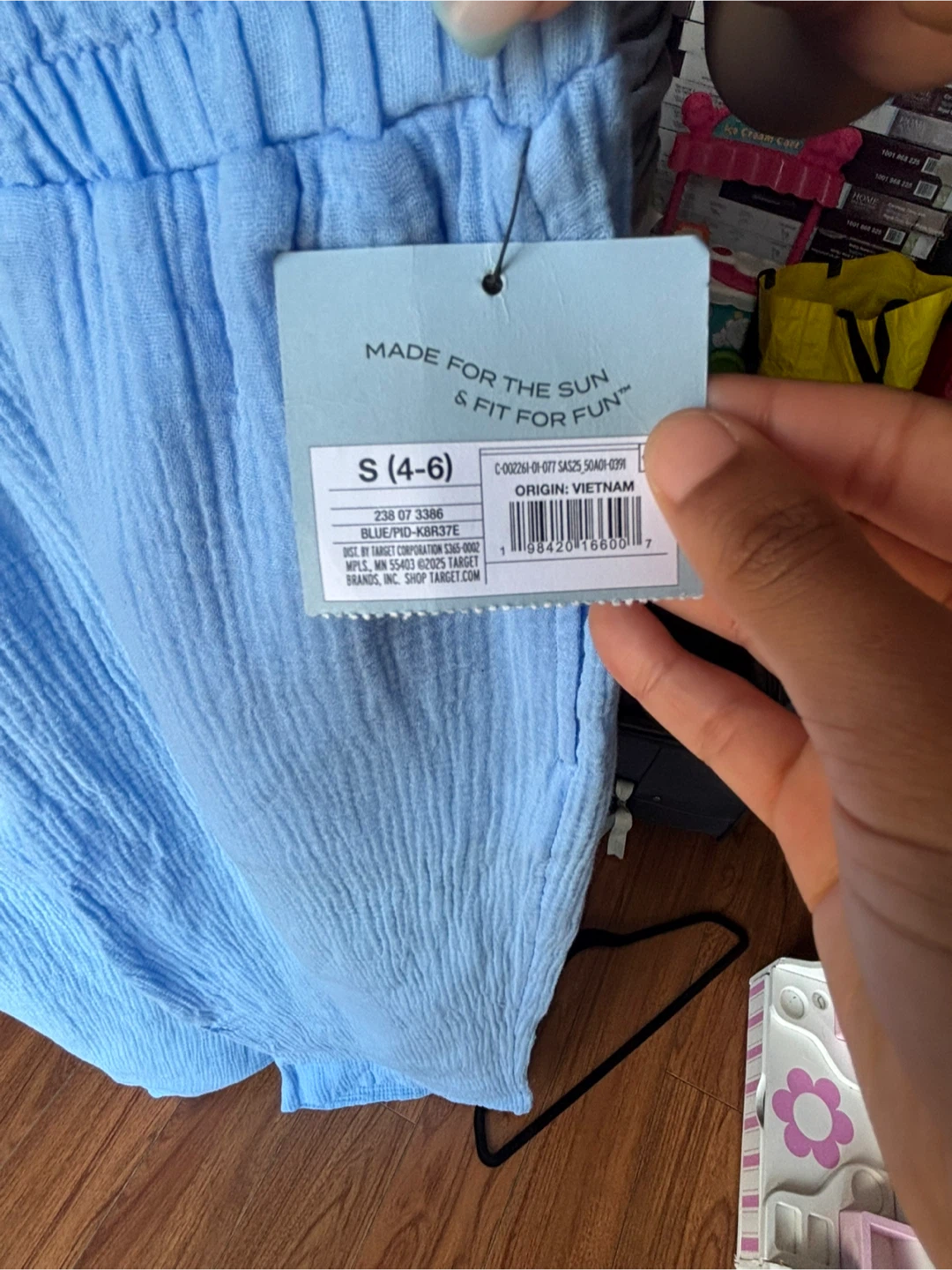 Shade and Shore Light Blue Gauze Pants - photo 3
