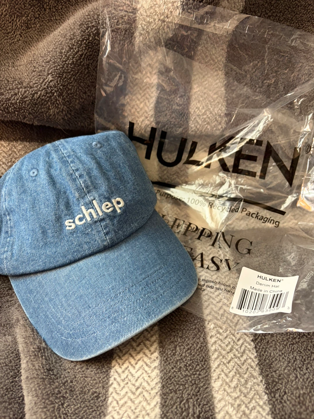 HULKEN Denim Hat 'schlep' Baseball Cap