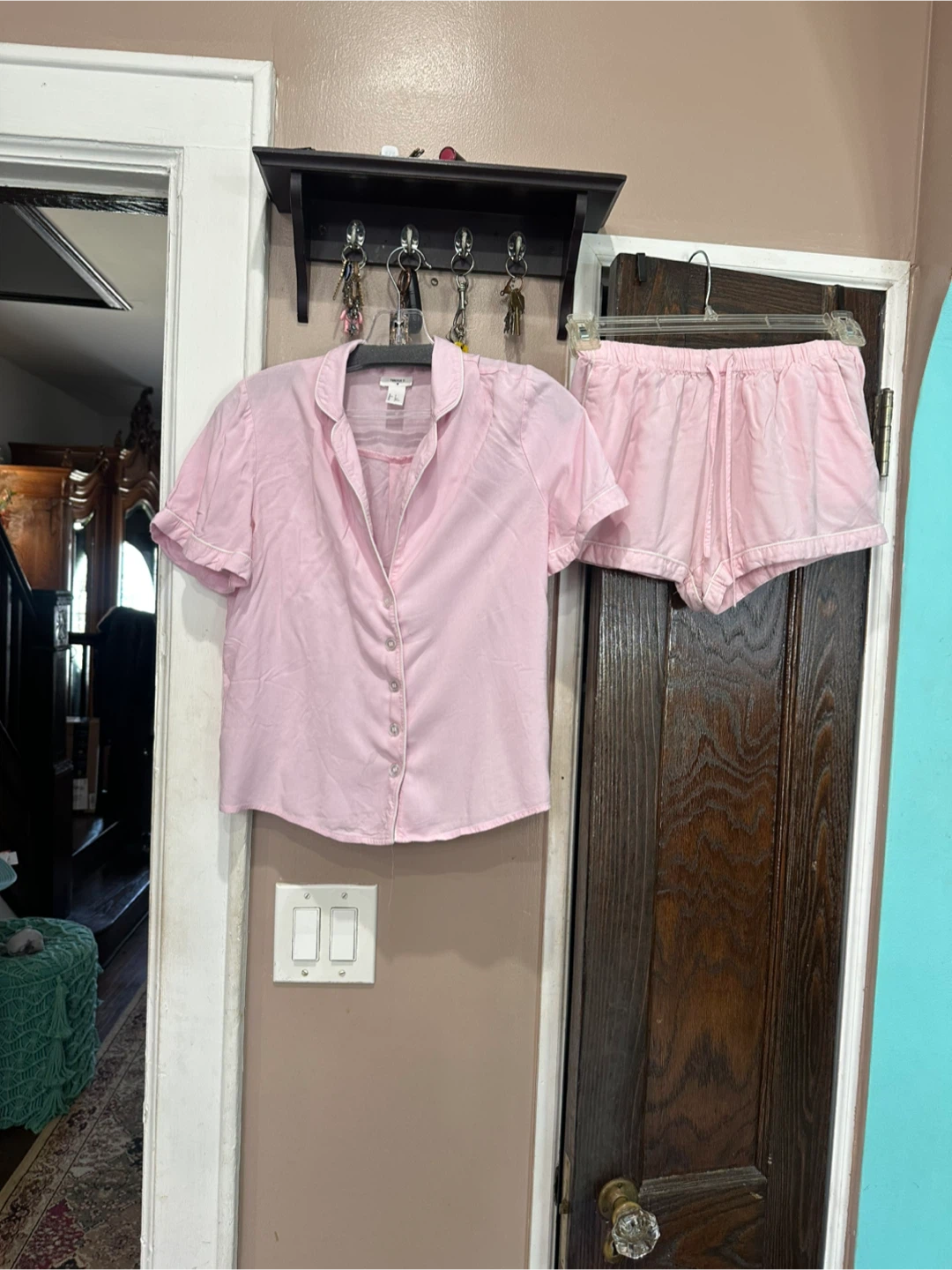Forever 21 Pink Pajama Set - Size S