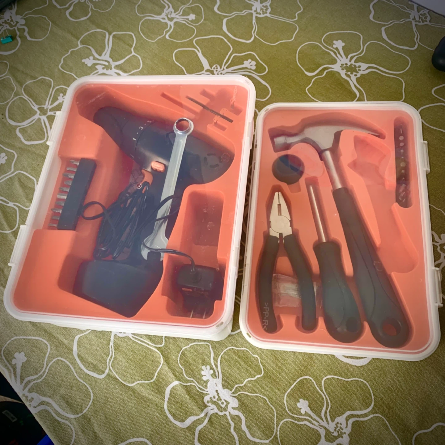 Tool Kit with Electric Screwdriver and Hand Tools