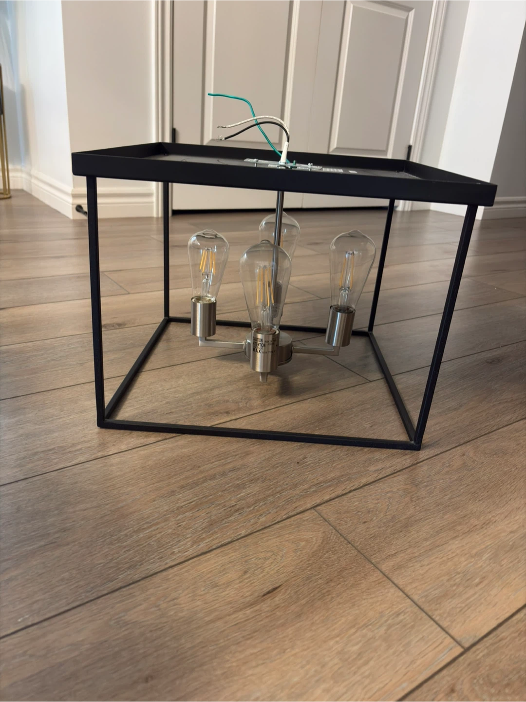 Modern Black Square Flush Mount Ceiling Light - photo 3