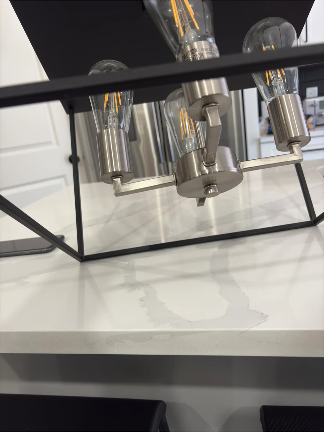 Modern Black Square Flush Mount Ceiling Light - photo 4