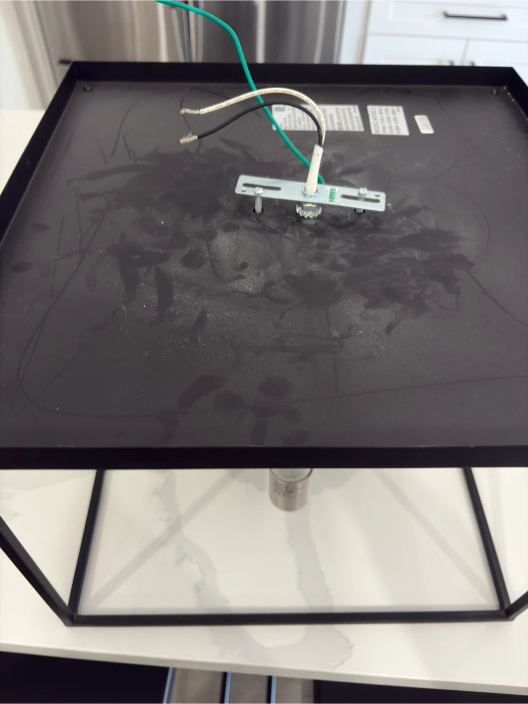 Modern Black Square Flush Mount Ceiling Light - photo 5