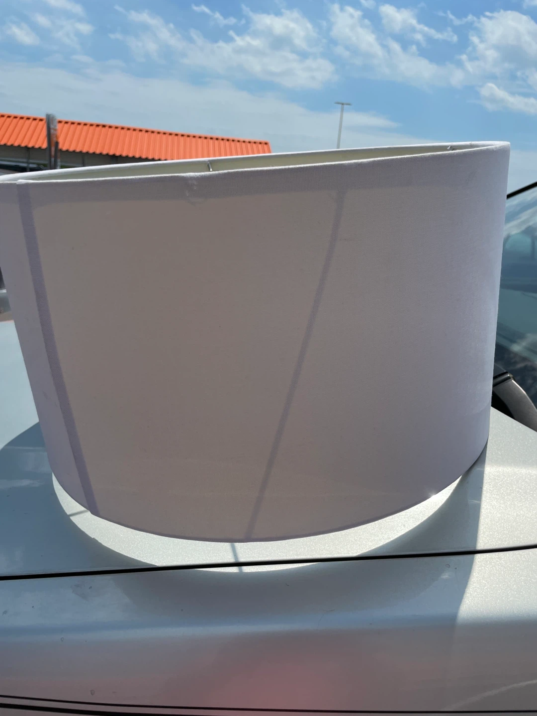 White Drum Lampshade