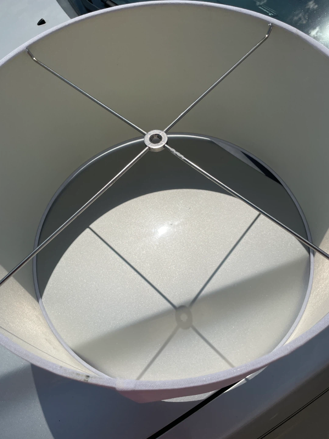 White Drum Lampshade - photo 2