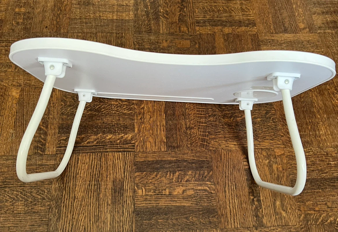 White Wood Grain Lap Desk with Cup Holder - photo 2