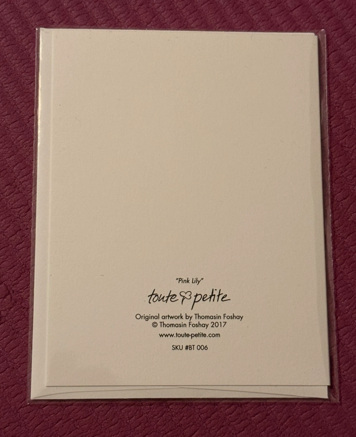 Toute Petite Pink Lily Card - photo 2