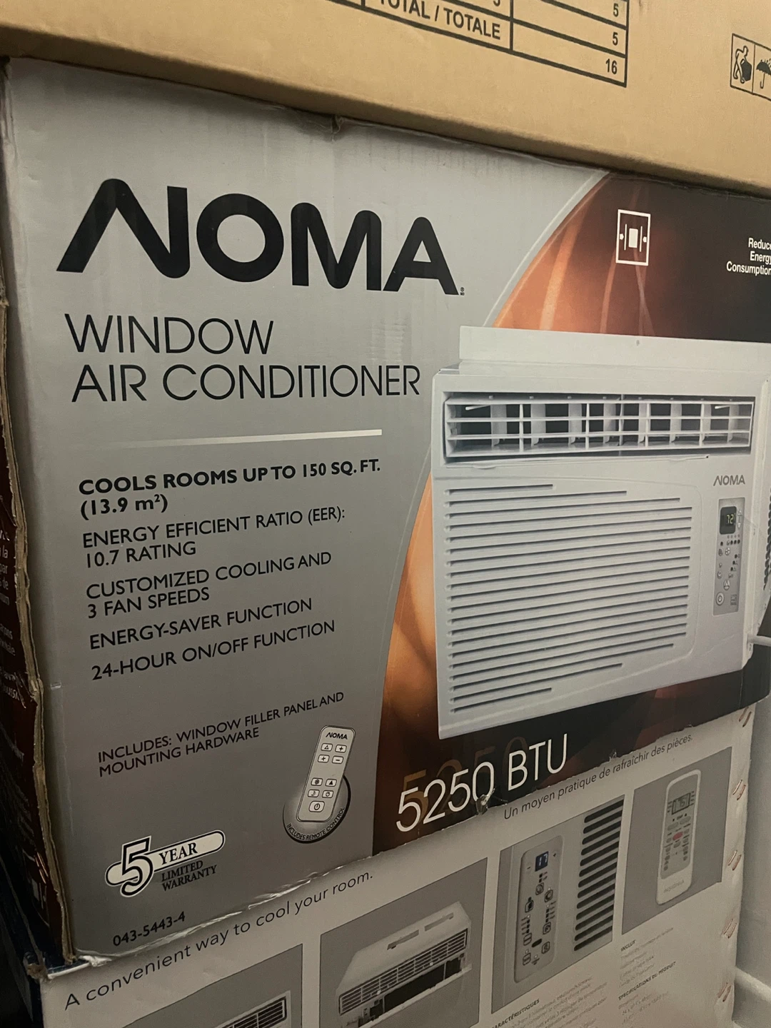 Noma Window Air Conditioner 5250 BTU