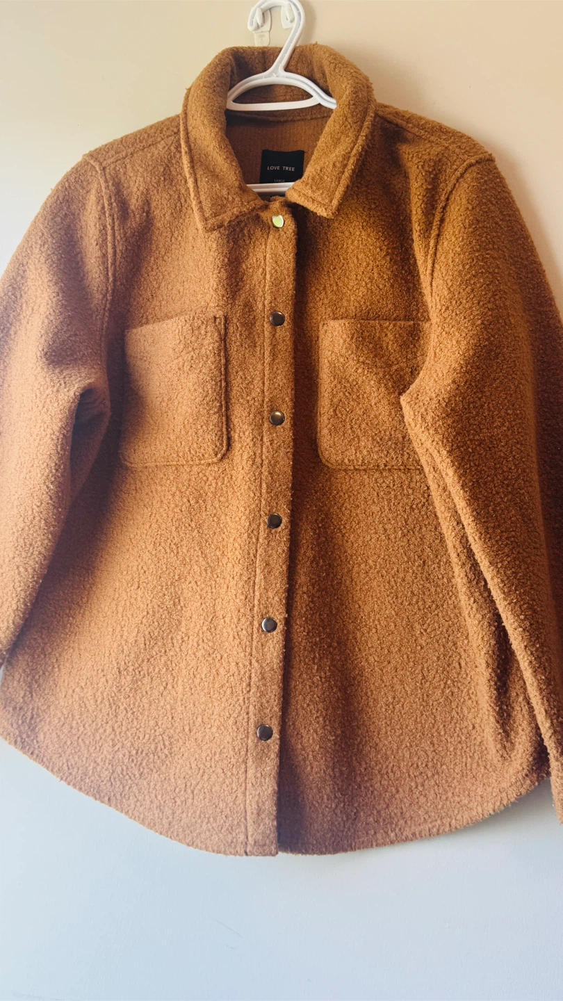 Love Tree Sherpa Shacket