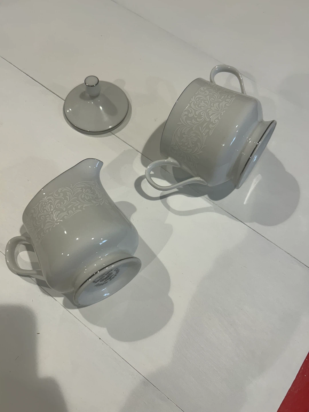 Vintage Carriage House Young Lace White Creamer and Sugar - photo 2