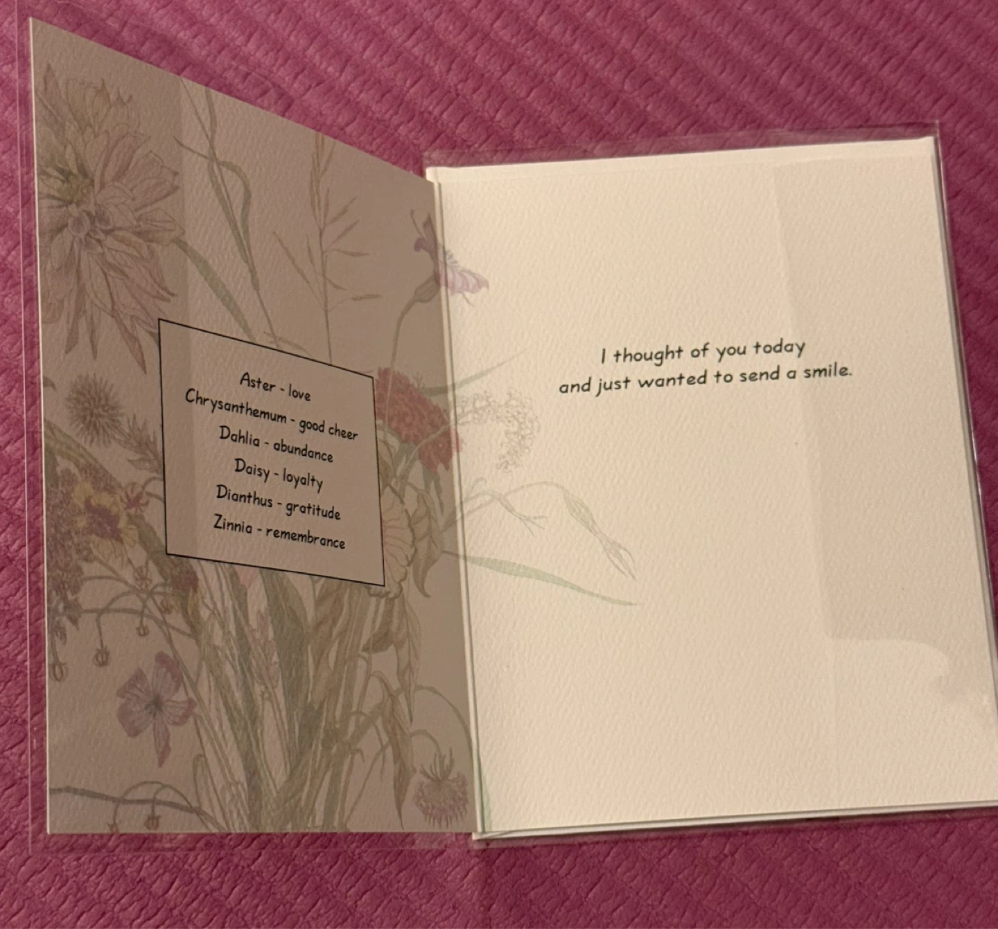 Thinking of You Greeting Card with Floral Design - photo 2