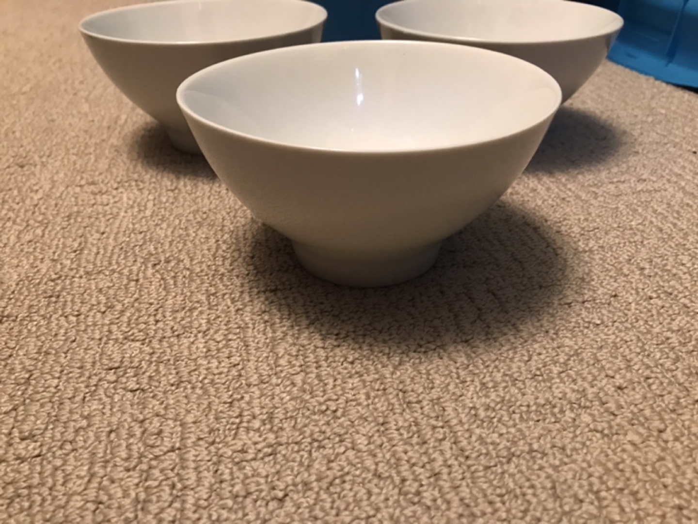 White Ceramic Bowls - Set of 3