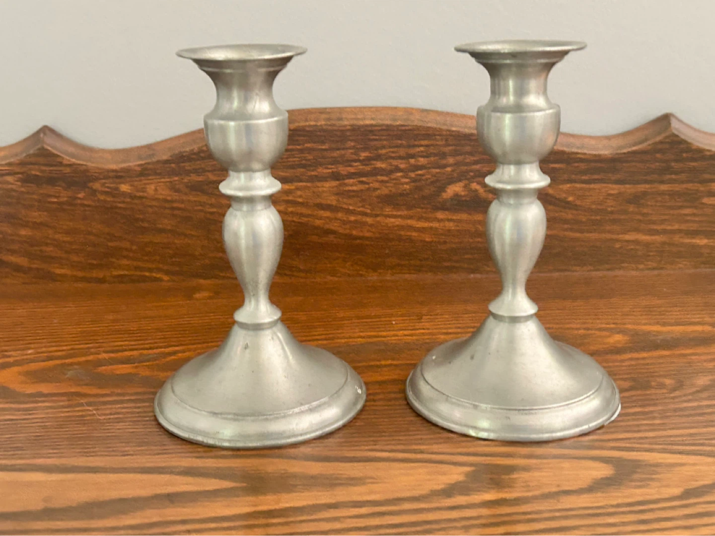 Leonardi Genuine Pewter Weighted Candlesticks