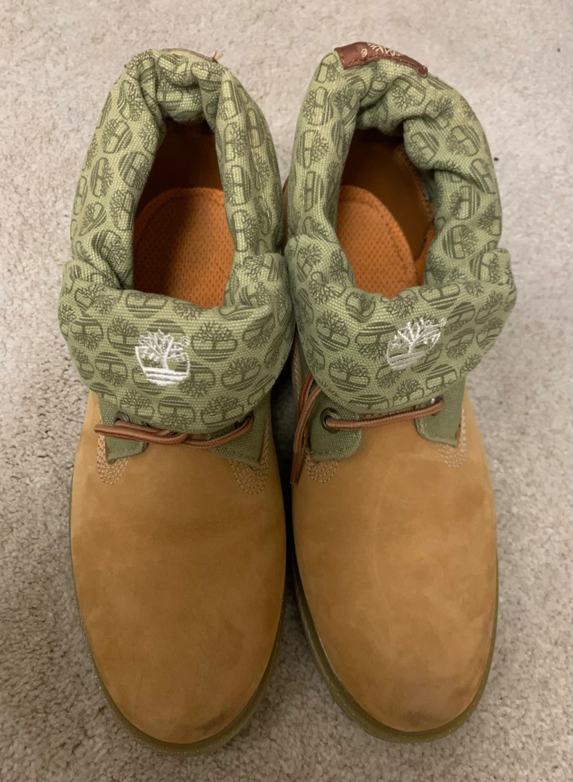 Timberland  Leather & Canvas High-Top Boots