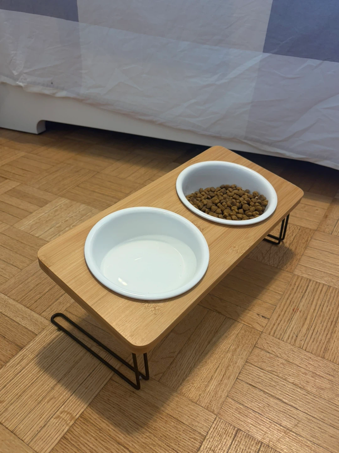Cat Tunnel and Elevated Food Bowls Set
