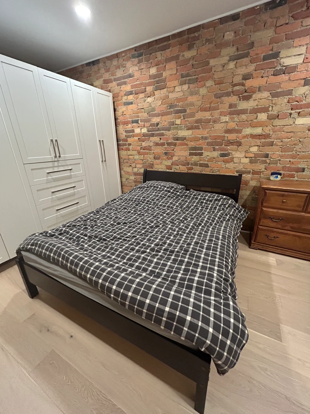 Dark Solid Wood Bed Frame - photo 2