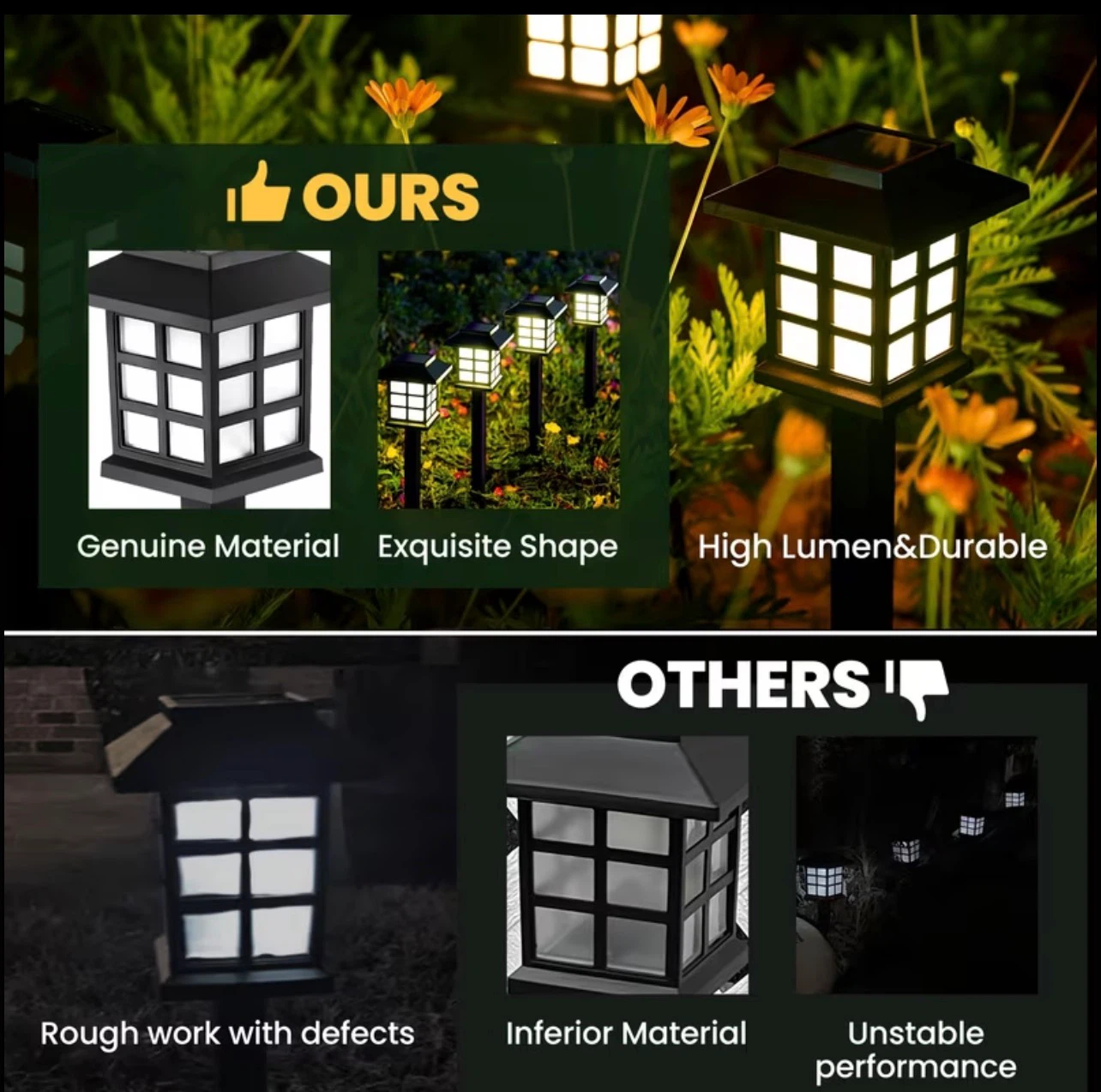 6 Pack Solar Pathway Lights（yellow） - photo 2