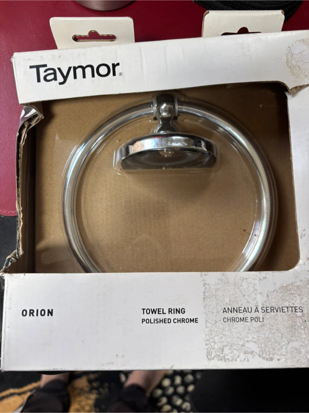 Taymor Orion Polished Chrome Towel Ring