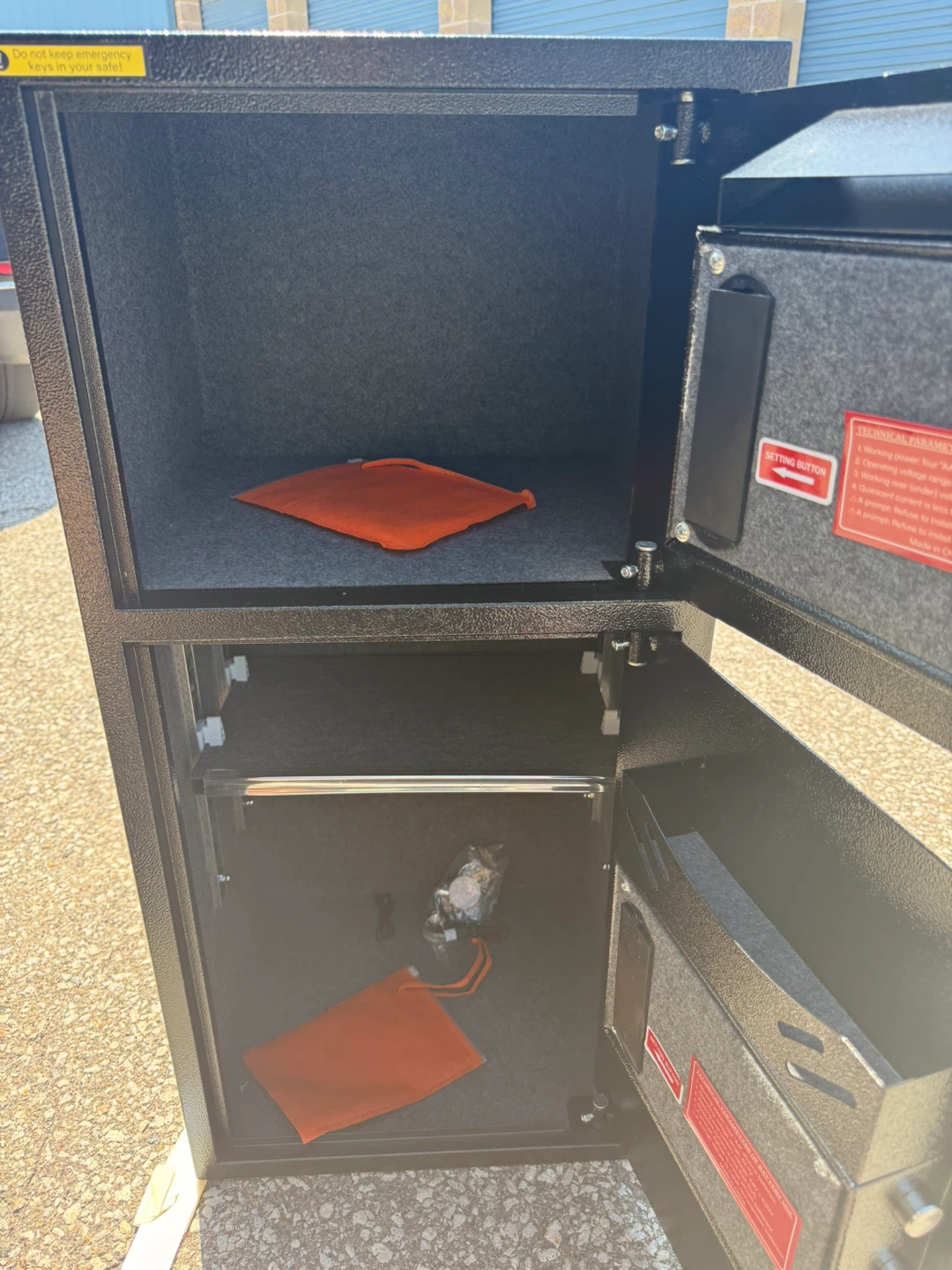 Black 2-Drawer Security Safe with Digital Lock - photo 4