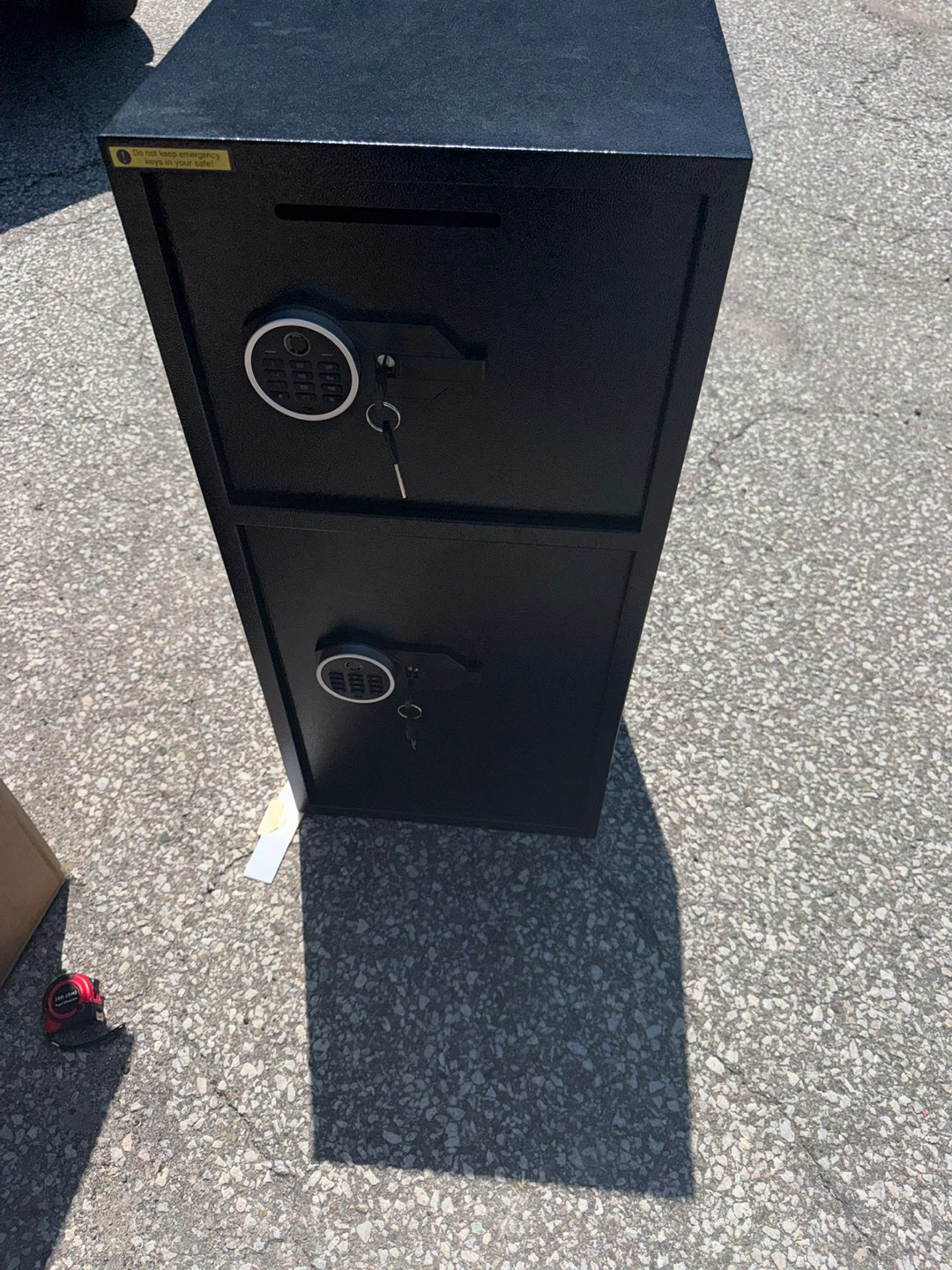 Black 2-Drawer Security Safe with Digital Lock
