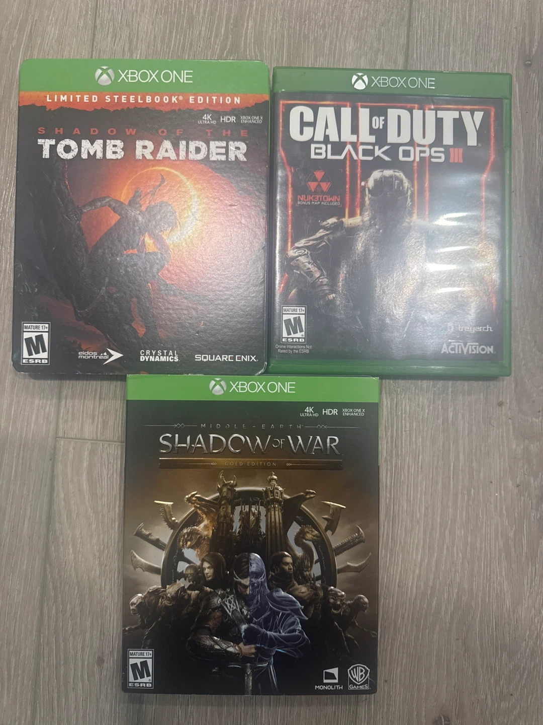 Xbox One Games: Tomb Raider, Black Ops III, Shadow of War