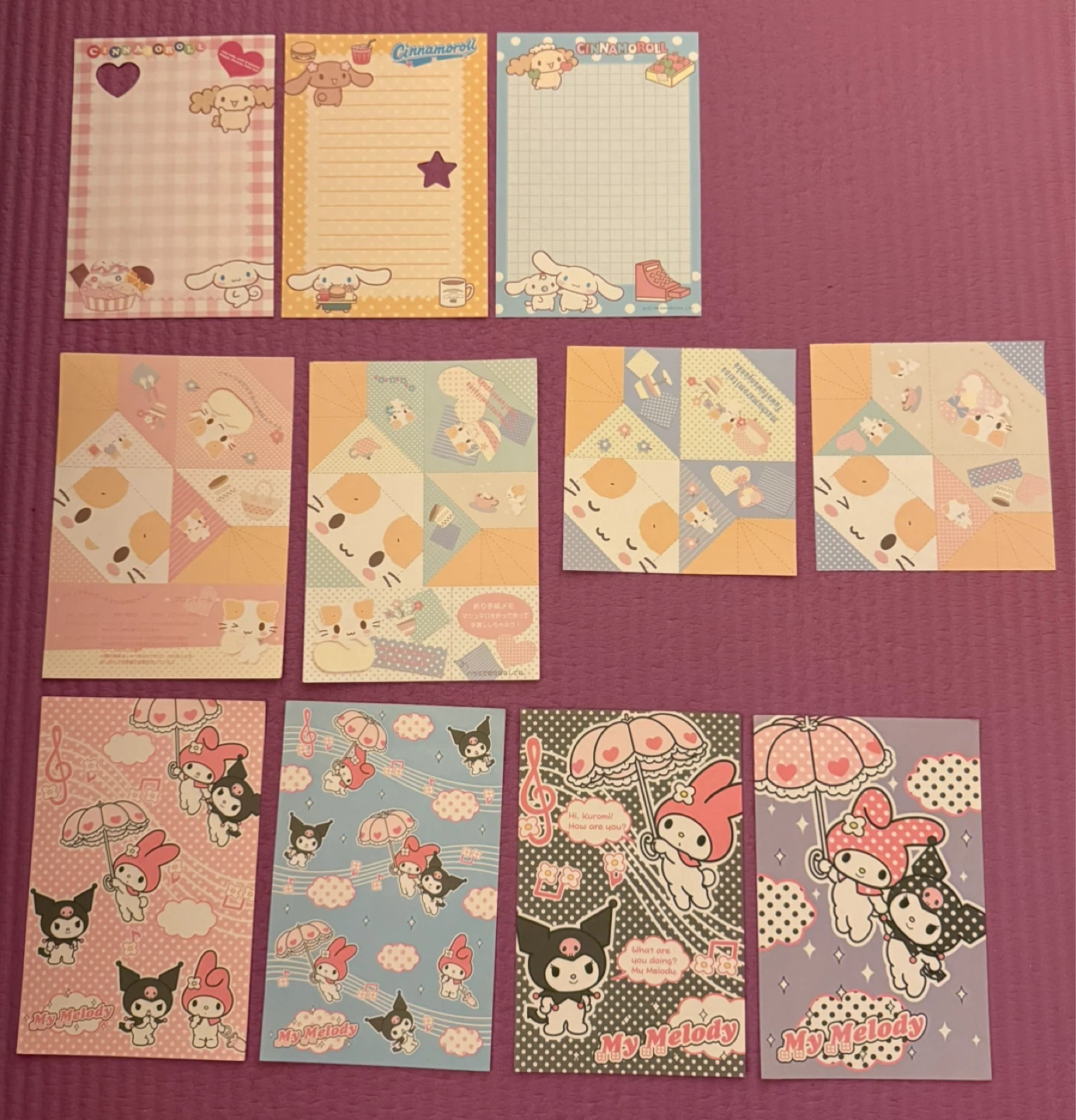 Sanrio Cinnamoroll & My Melody Stationery Lot - photo 2