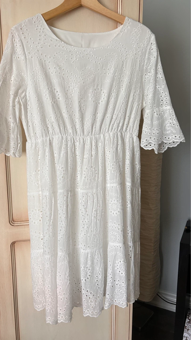 White summer dress dress