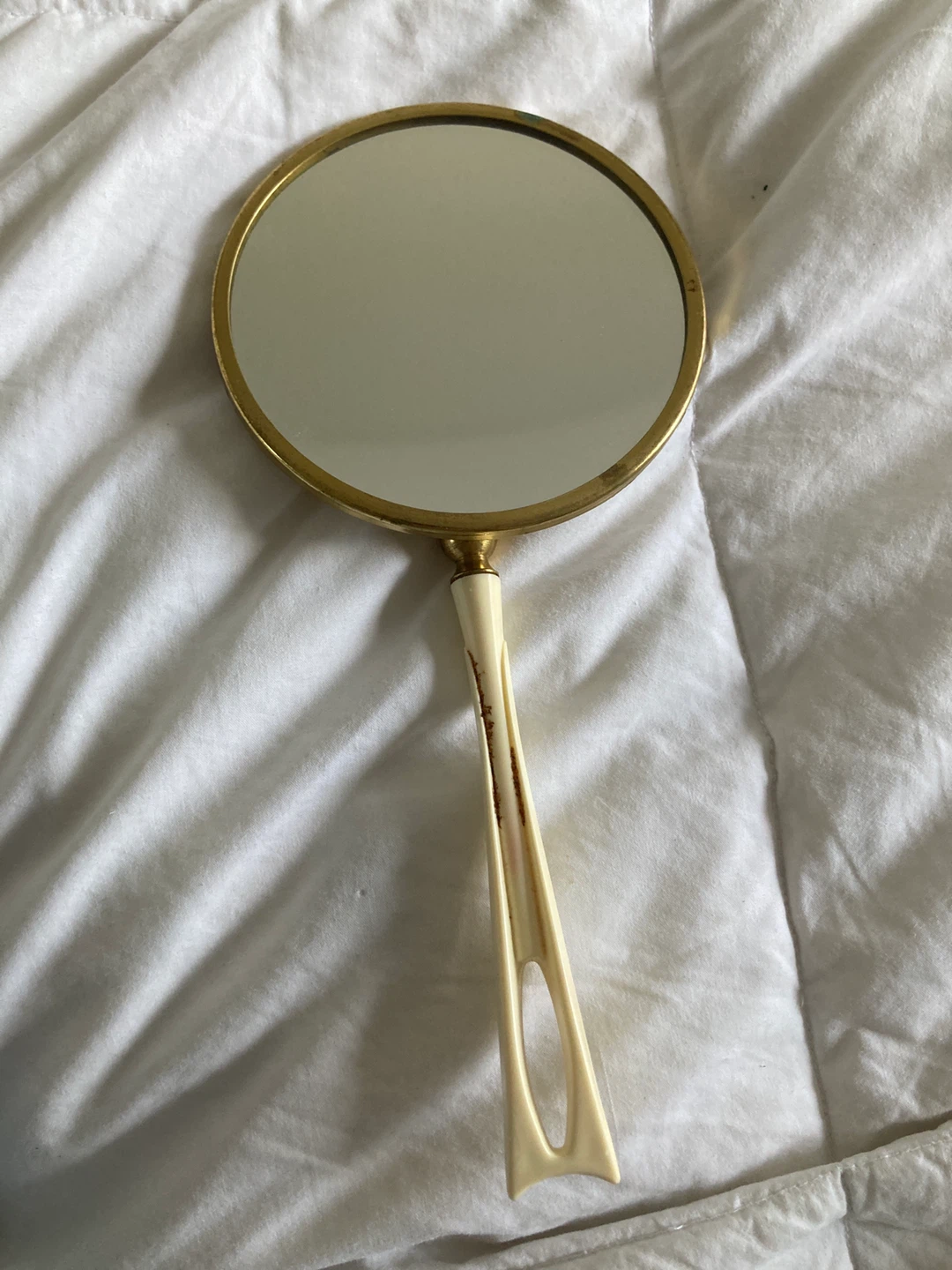 Vintage Embroidered Hand Mirror - photo 2