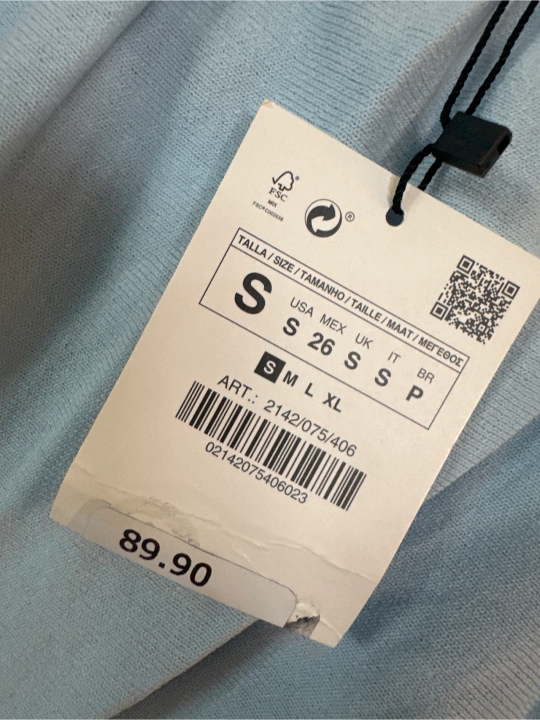 ZARA Light Blue Ruched Midi Dress - photo 2